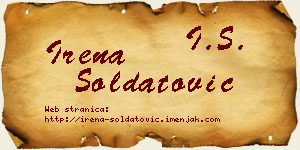 Irena Soldatović vizit kartica